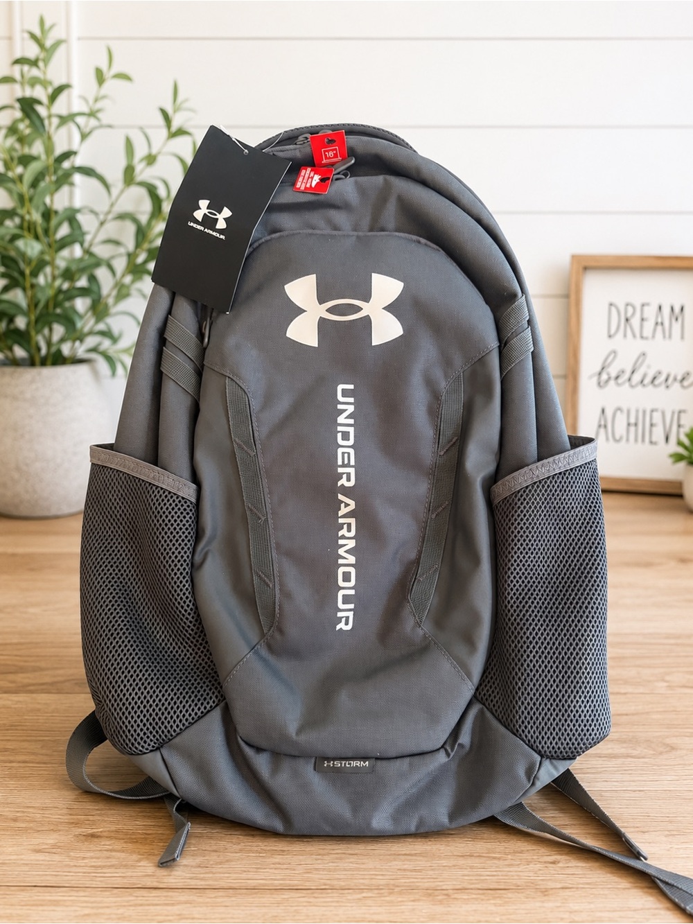 NWT Under Armour Storm Backpack | Gray | 16” Laptop | Storm Water-Resistant